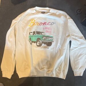 Ford Bronco Cream and Green Crewneck Sweater